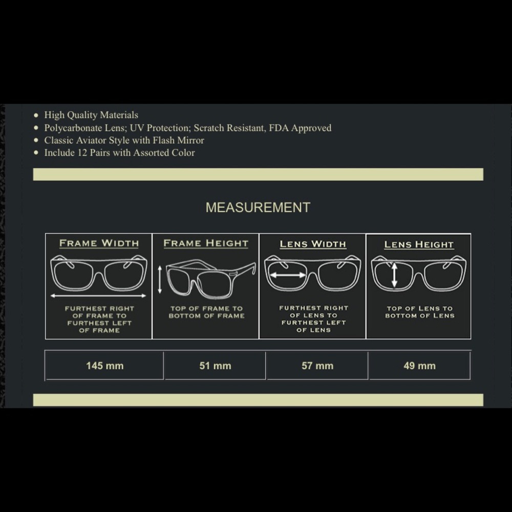 Orange Mirrored Lens Aviators Sunglasses - Picture 6 of 6